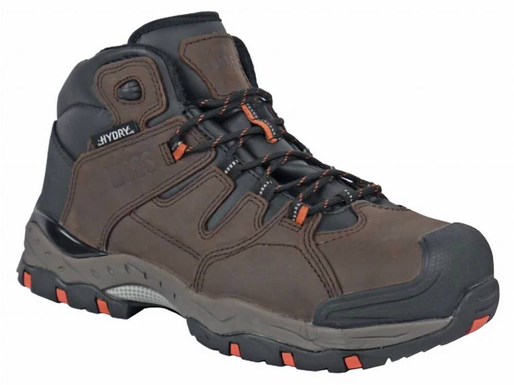 NEW HOSS BOOT COMPANY men's waterproof composite toe work boot in brown